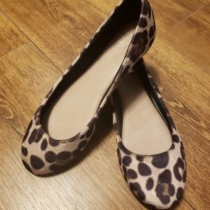 Mix No 6 Fuzzy Leopard Print Flats